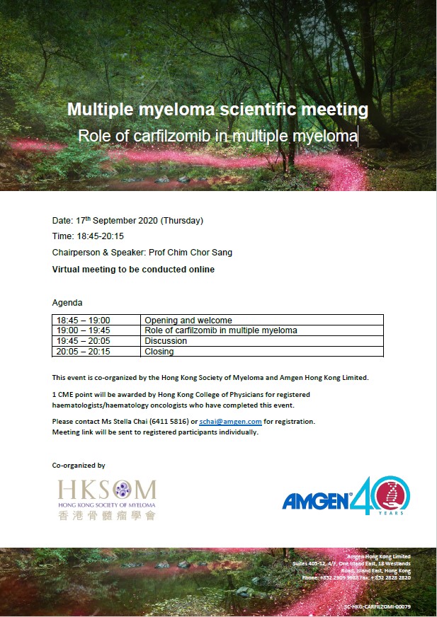 Multiple myeloma scientific meeting – Role of carfilzomib in multiple myeloma